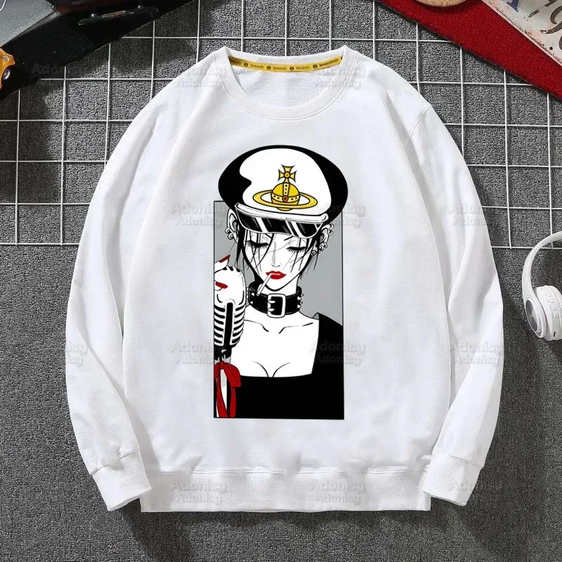 Nana Anime Black Stones NANA Osaki Vintage Hoodies Spring Autumn Male Casual Hoodies Sweatshirts Men's Hoodies Tops