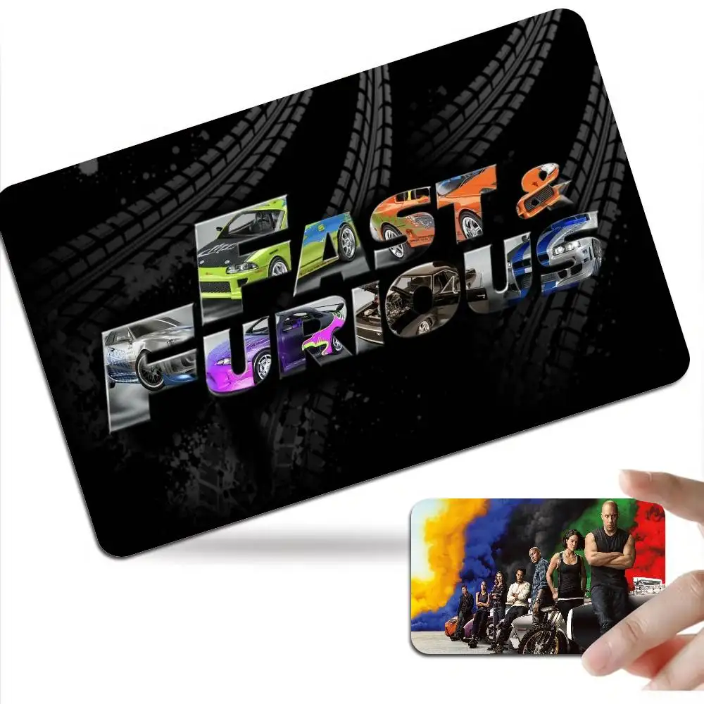 Action Movie Series Fast F-Furious Anmie Sticker Film Skin Cover for Credit Card Debit Bank Card Front