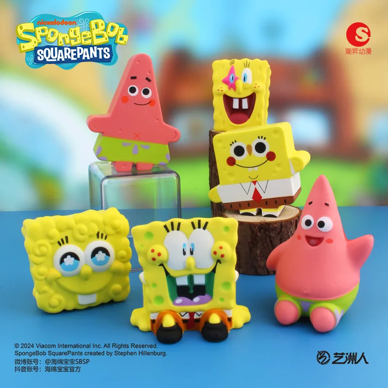 

Cartoon SpongeBob Patrick Slow Rising Blind Box Toy Figure Memory Foam Squishy Toys for Anxiety Relief Desk Decor Collectible