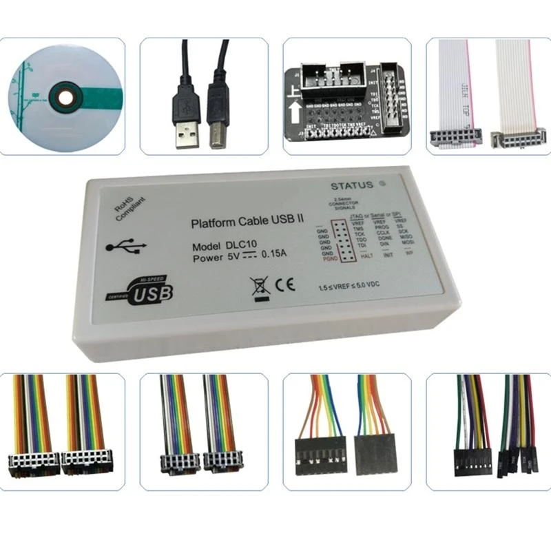 E65E DL10Compatible Xilinx Platform Cable Usb CY7C68013A+XC2C256 Solution DLC10