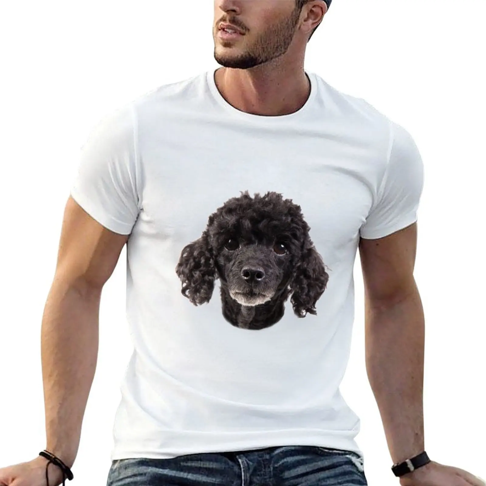 

cute little poodle T-Shirt t shirt for man 100 percent cotton t shirt custom print man t shirt cotton T-shirt