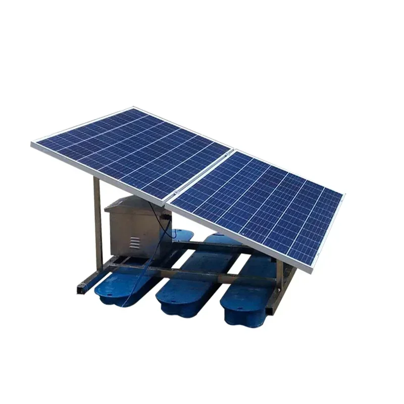 Hot sale 2021 solar paddle wheel pond aerator for shrimp fish farming image 5