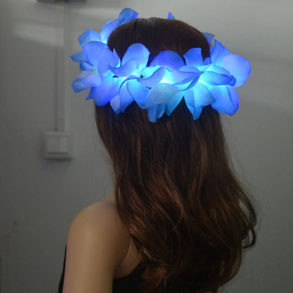 Luminous Headbands Party Led Headband Flower Crown with Led Lights Festival Party Decoration Glow-in-the-dark SG10