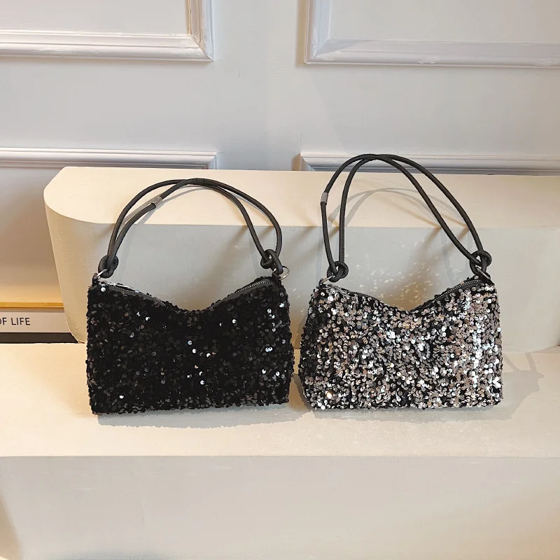 Female Crossbody Shoulder Bag Fashion Sequined Women\'s Square Bag Handbags Tote Purse Chain Messenger Bag Lady Handbag