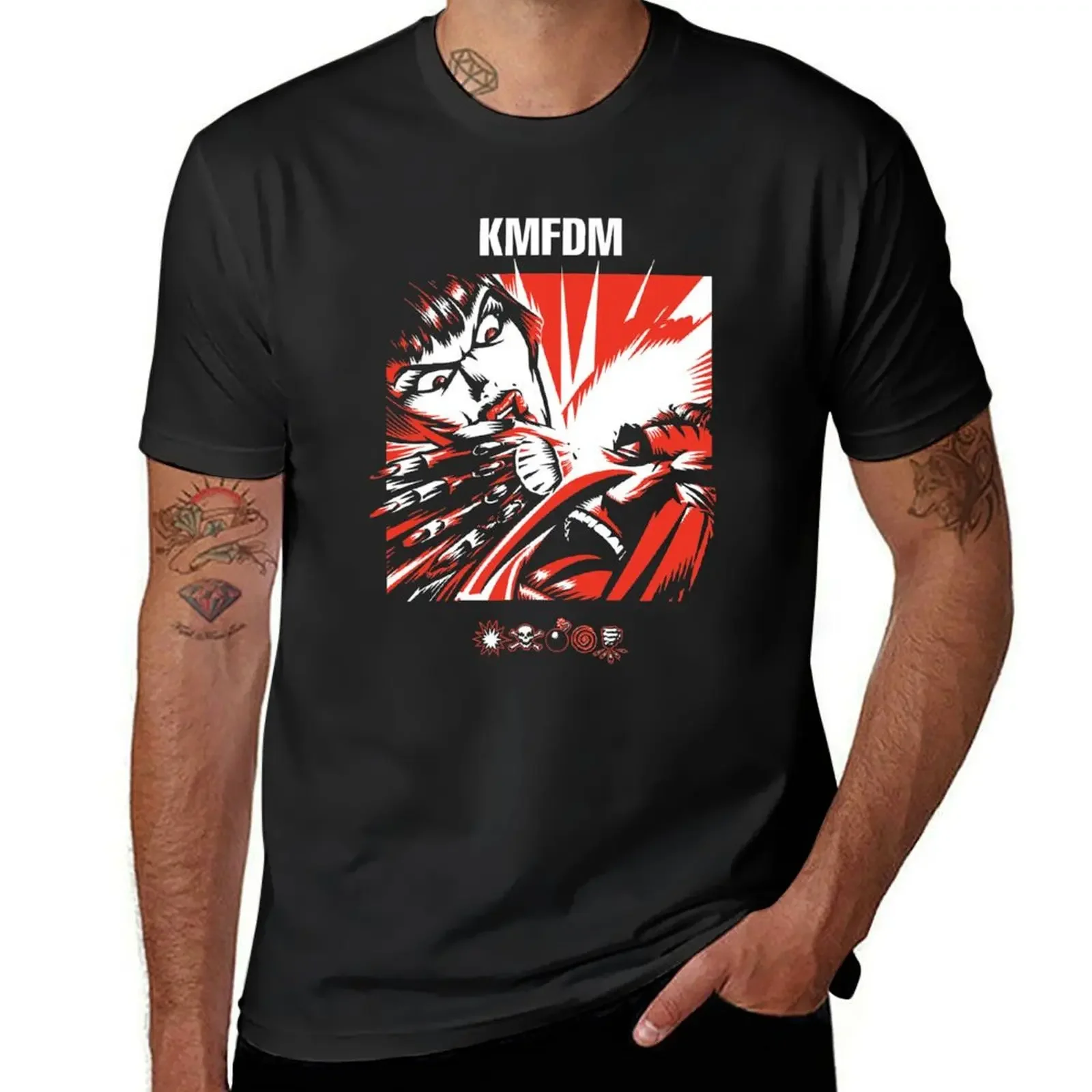 KMFDM For Fans T-Shirt anime stuff custom shirt Aesthetic clothing shirts graphic sweat shirts, men