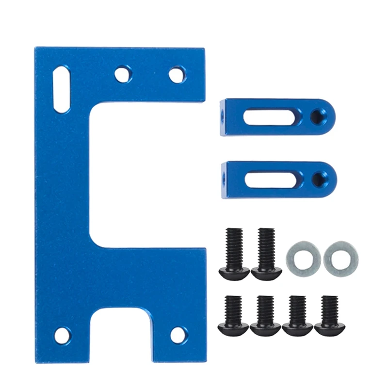 Steering Gear Bracket G-6003 Tractor Beam Hole For 1/14 Tamiya Truck Metal Accessories ,Blue