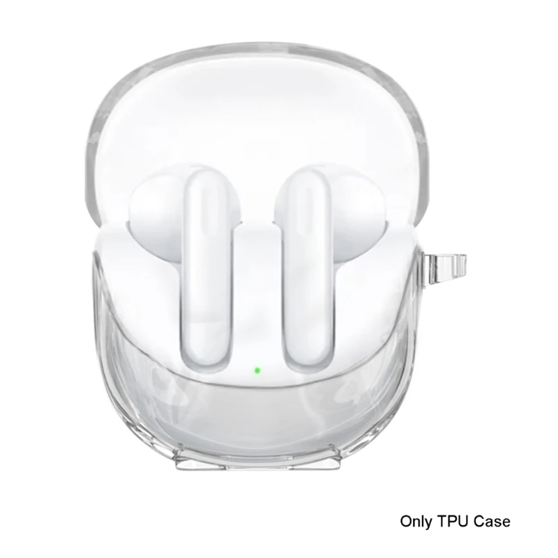 متوافق مع OPPO Enco Air3 سماعة رأس لاسلكية مقاومة للصدمات غطاء مقاوم للصدمات مضاد للغبار قابل للغسل غطاء من البولي يوريثان الناعم