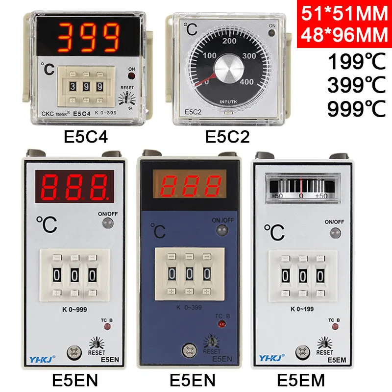 

Терморегулятор для формовочных машин E5EN, термостат для сушилок E5EM, цифровой дисплей E5C2 E5C4, 0-399 ℃ 0-999 ℃ ПИД