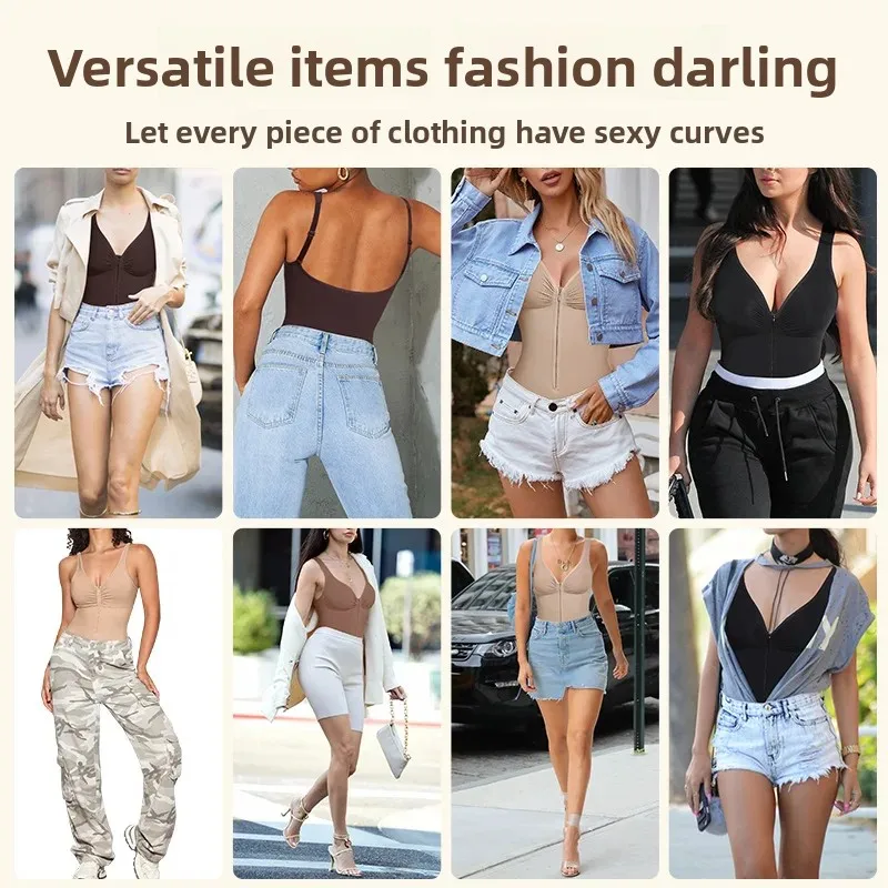 ملابس داخلية بدون حمالات بدون حمالات ذات ضغط مزدوج، تصميم مثلث، تغطية كاملة، ملابس تشكيل الجسم بدون ظهر #2