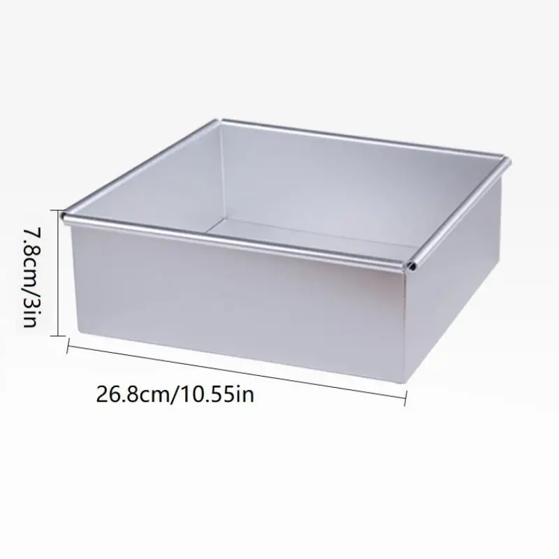 Sartén para muffins Tiramisú de 4/5/6/8/10 pulgadas, molde cuadrado de aleación de aluminio para pastel, molde para hornear, molde para tarta de queso para pastel de cumpleaños, pan