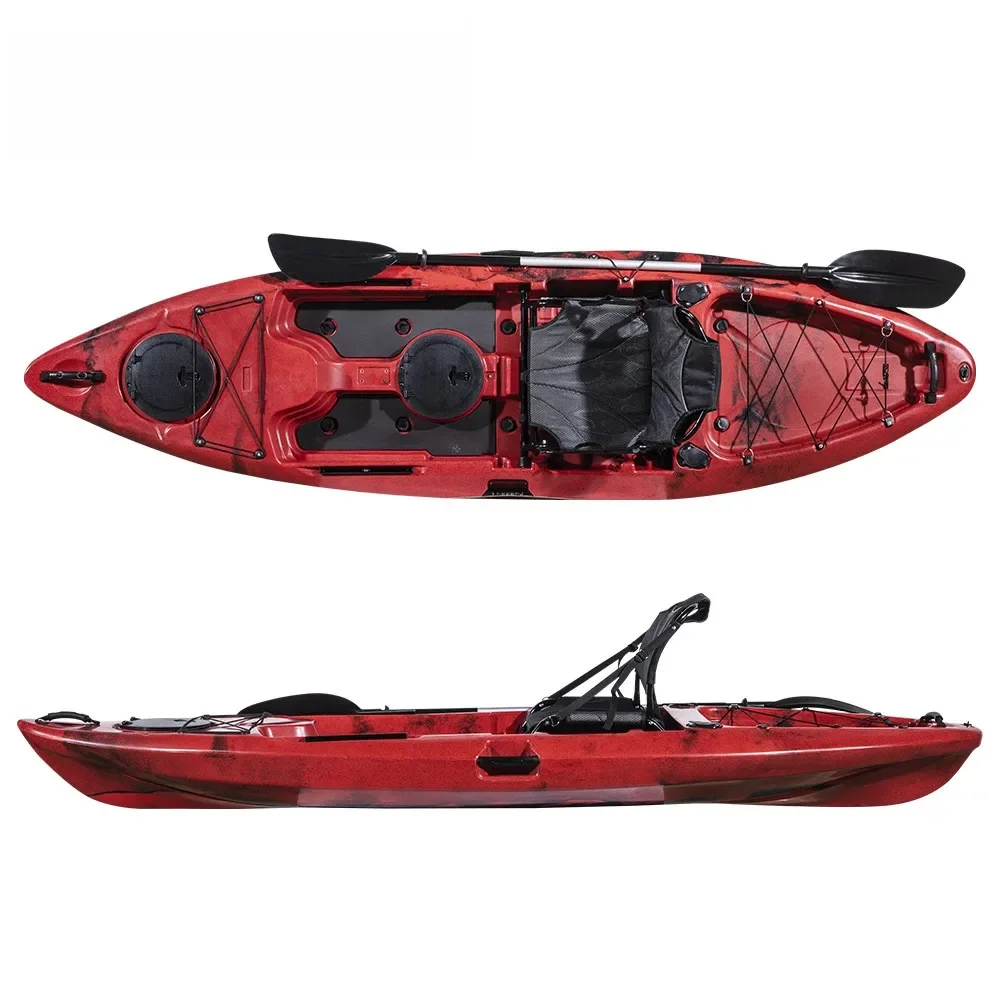 Plastic Kayak Rotary-Plastic Kayak Kayak Raft Single Boat Single Platform Boat With Seats Nine-inch Seat Boat