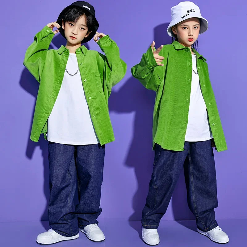 Casual Jazz Dance Anzug Leistung Praxis Kostüme Mädchen Kind Moderne Hip Hop Ballsaal Kleidung Outfit Street Dance Bühne Zeigen