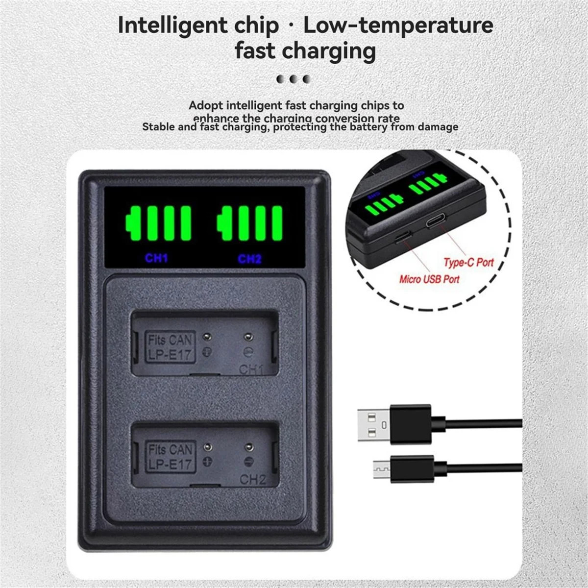 2025 + LP E17 LP-E17 LCD شاحن بطارية مزدوج لكاميرات 250D 200D M3 M6 750D 760D T6i T6s 800D 8000D قبلة X8i