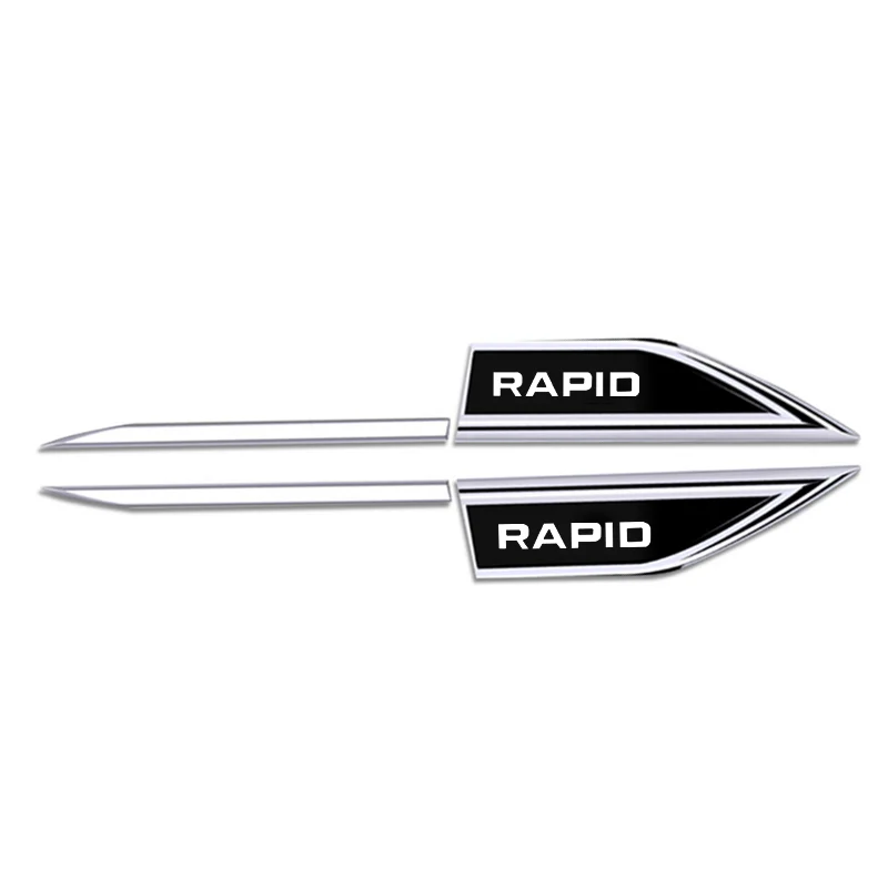 Metal Alloy Car Door Fender Blade Decal Badge Car Body Protective Sticker Decal For Skoda Rapid 2020 2021 2022