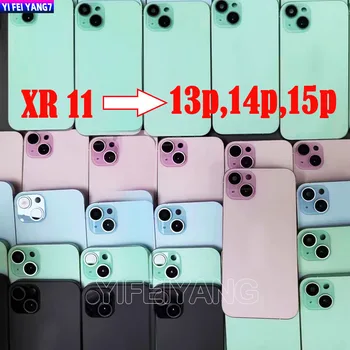 DIY back shell for iPhone XR 15 Pro back cover housing for XR 11 15 13 12 Pro with big camera len fast delivery 5pcs