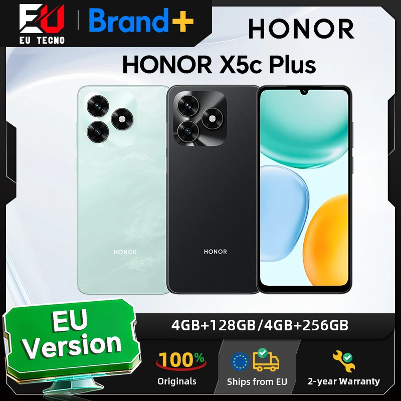 HONOR X5c Plus 4G, Versión EU, Smartphone 4G, Batería de 5260 mAh, Cámara Principal de 50MP, CPU MTK Octa-core, Pantalla LCD de 6.74 Pulgadas