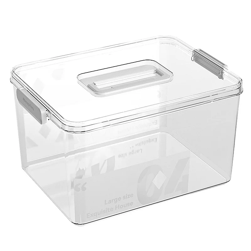 Transparent Storage Box Toy Snack Sorting Clothes Books Dust-Proof Storage Toy Storage Organizer