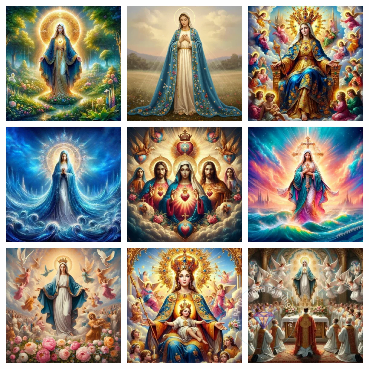 Die Jungfrau Maria, Mutter Jesu, Diamant-Malerei-Set, 5D-Diamant-Stickerei, handgefertigte Kunst, exquisites Geschenk, Heimdekoration