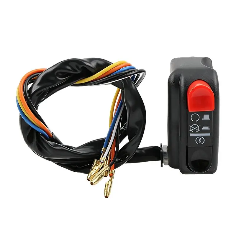 Universal Motorcycle Handlebar Switch Kill Switch Headlight Control IP65 Waterproof for Street Bike Daily Riding