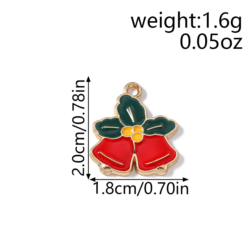 Tusember 10 Stück Emaille-Weihnachts-Lebkuchenhaus-Charms für Weihnachten, Halsketten, Ohrringe, Armbänder, Anhänger, Basteln – Detail 25