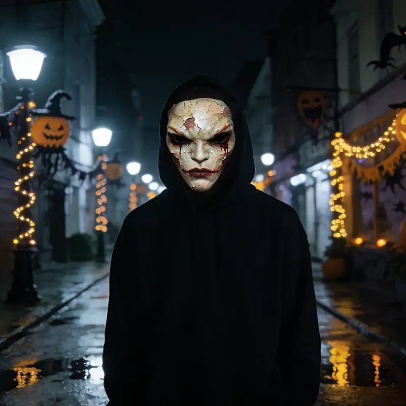 3D Atmungsaktive Mesh-Vollgesichtsmaske. Perfekt für Halloween, Weihnachten, Valentinstag und Themenpartys