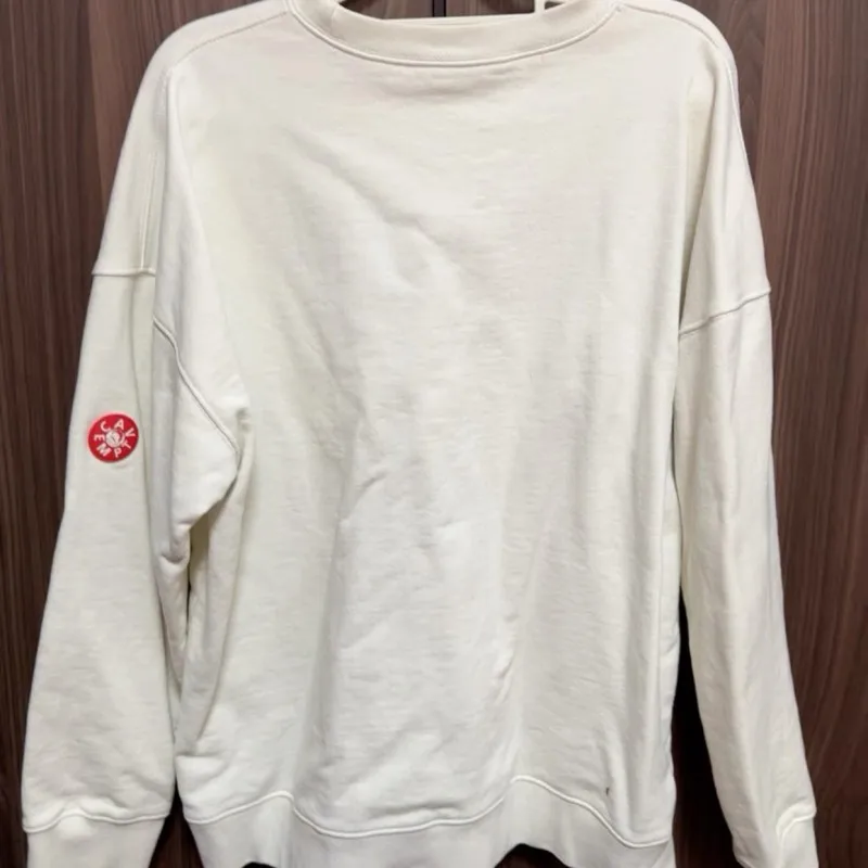 Men Women Streetwear CAVEMPT Sweatshirt Heavy Duty Fleece Cotton Patch Embroidered Letter Slogan Round Neck Pullover CE Hoody