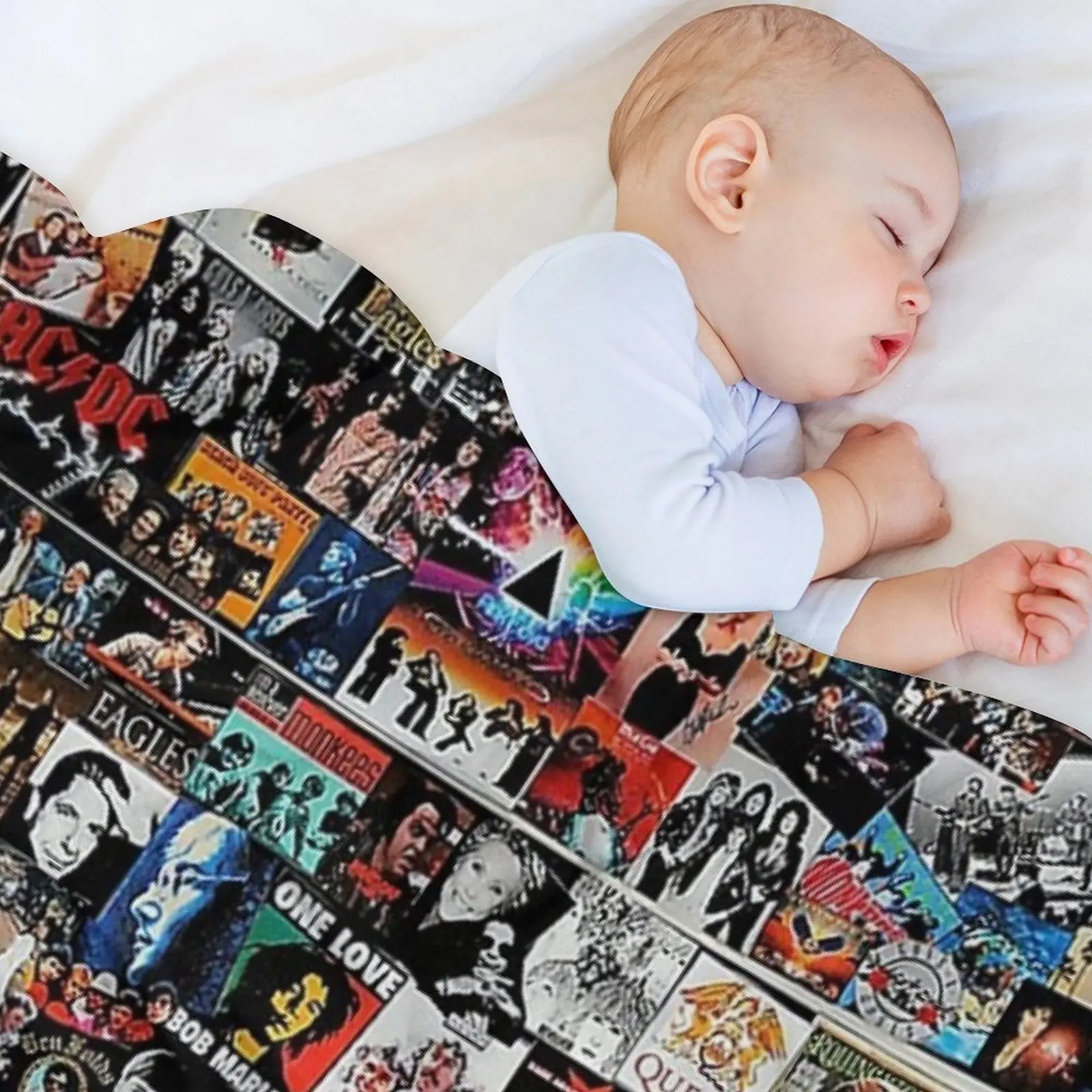 ROCK COLLAGE Throw Blanket Cute Plaid Giant Sofa Quilt Blankets