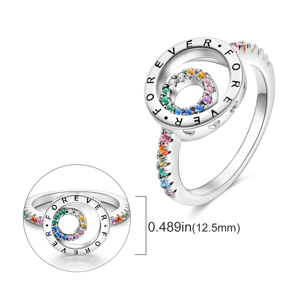 Women's 925 Sterling Silver Stackable Flower Ring, Engagement