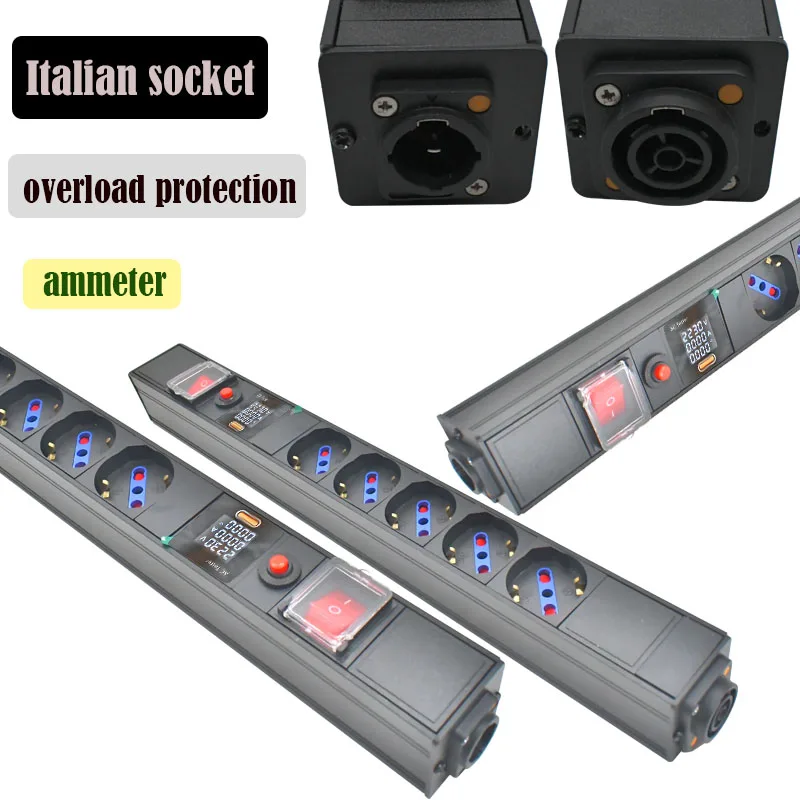 

PDU Power StripsNAC3FPX NAC3MPX With switch Schuko Powerlink box Power amplifier audio 3P Aviation plug overload protection