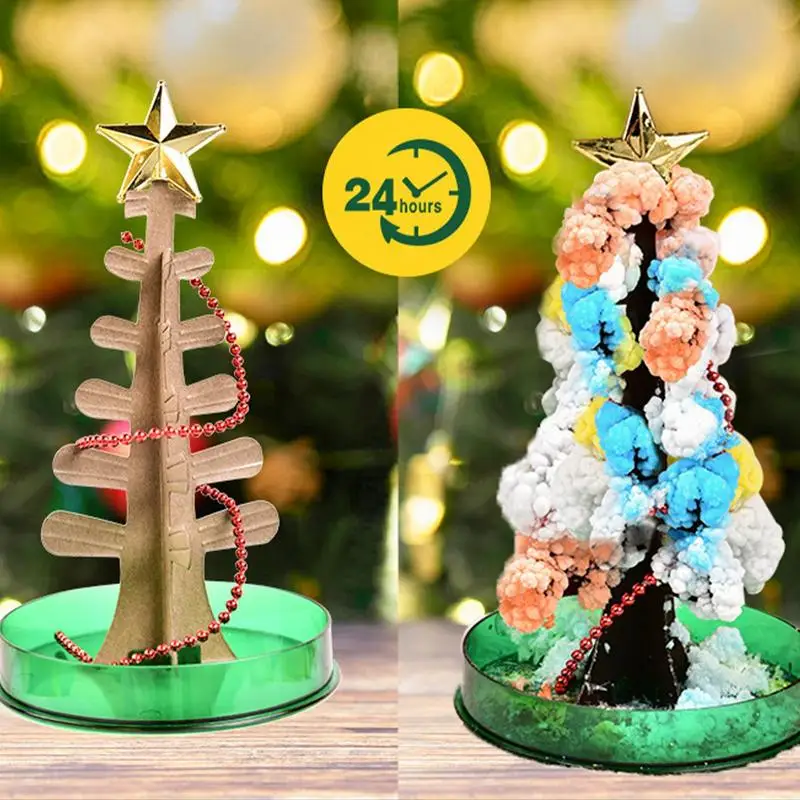 Magic Growing Christmas Tree Flowering Magic Growing Paper Tree Toy DIY Mother's Day Decorations Crystal Paper Tree Presents