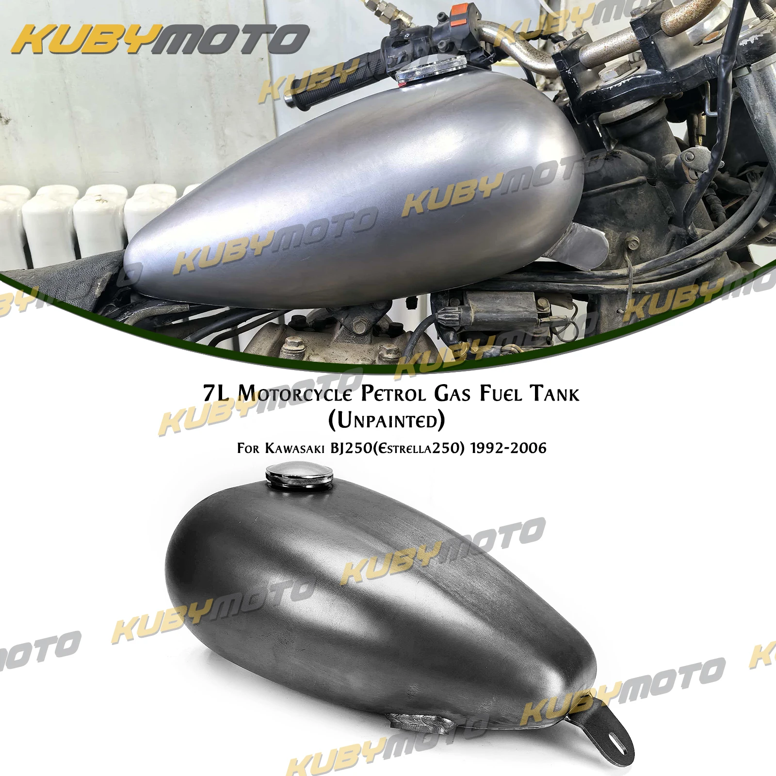 

Бензобак для мотоцикла Kawasaki BJ250 Estrella 250 1992-2006, 7 л