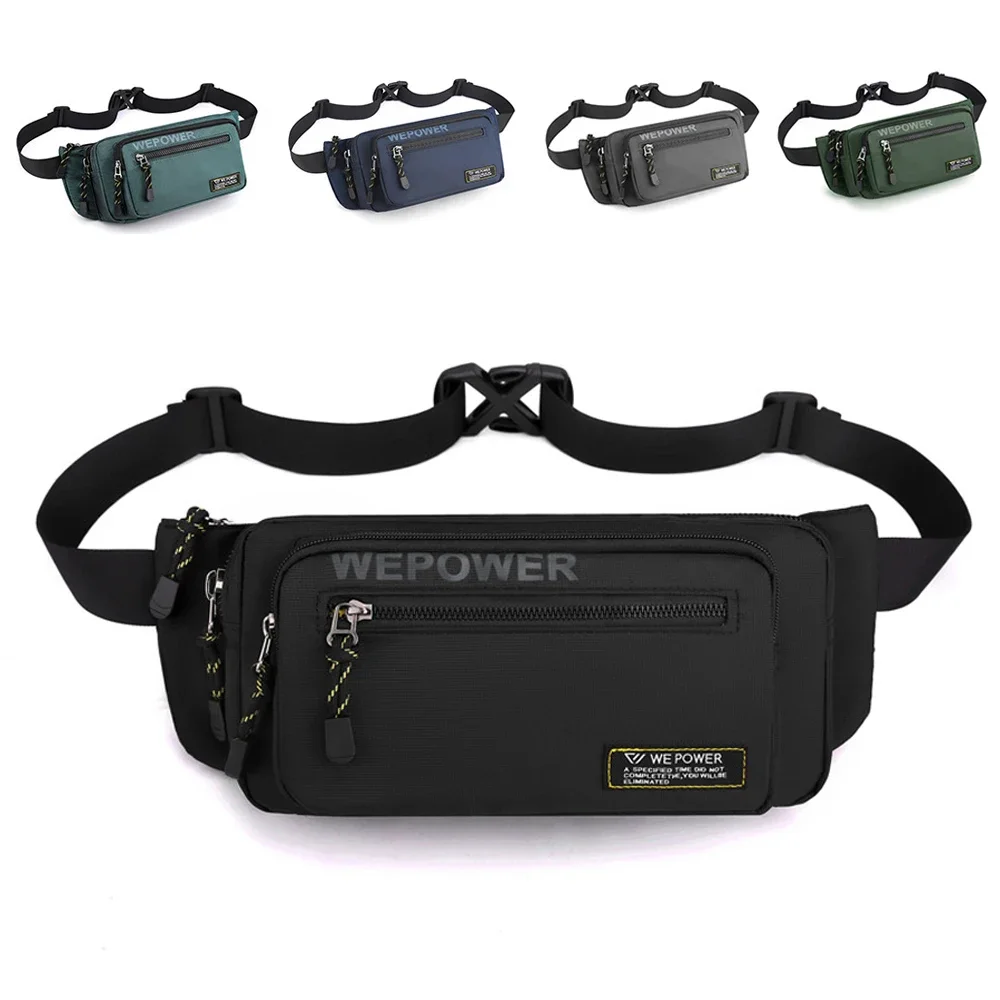 

Men Waist Fanny Pack Belt Cross Body Shoulder Bag Running Waterproof Multi-purpose Travel Male Nylon Sling Chest Bum Hip Bags