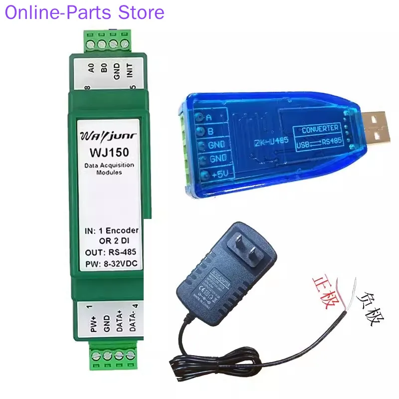 1-channel Encoder Pulse Signal Counter Meter Meter 2DI High-speed Modbus RTU Module