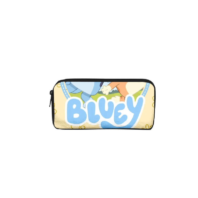 Bluey Bingo dog Fully Printed Flap Pen Bag Stationery Box Cartoon Large Capacity Pencil Case Cute Anime Bags Student School Bag