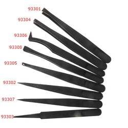 1Pcs Carbon Fiber Plastic Tweezers Elastic Clamping Tool Tweezers 93301-93308 for Watch Camera Computer Repairing Hand Tool