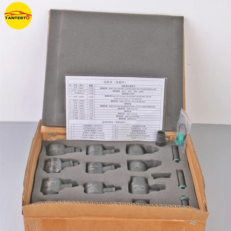 12PCS Diesel Common Rail Injector Repair Test Clamp Adaptor Tool Sets for Boscsh Densso Renault