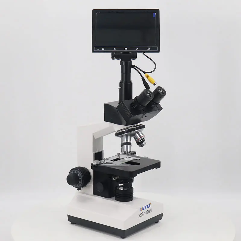 Hot Sale Laboratory Equipment Optical Binocular Biological Educational Microscope with lcd screen Trinocular Microscope