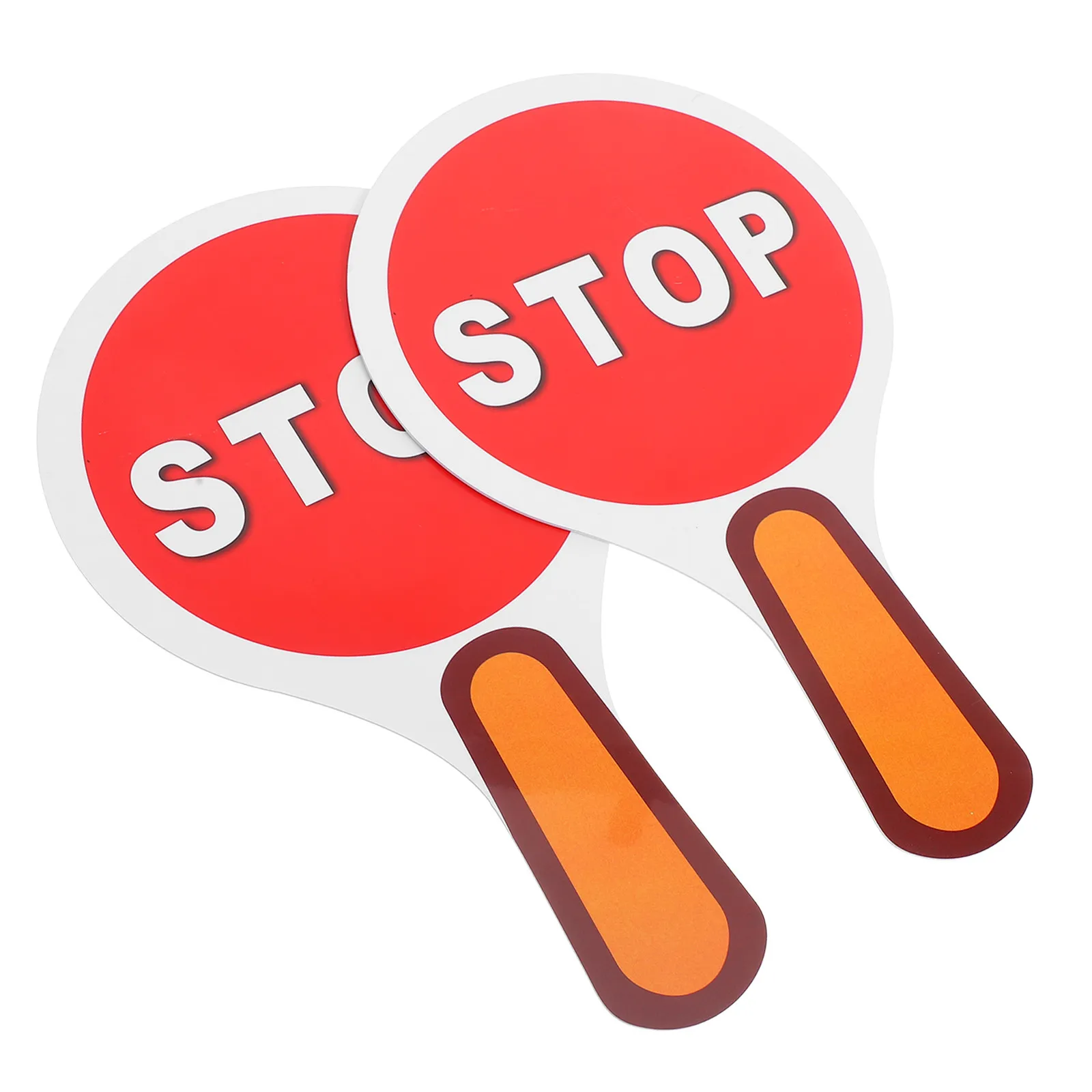 

2Pcs Handheld Traffic Signs Waterproof Moistureproof Double-Sided Stop for Traffic Safety Instruction in Schools and
