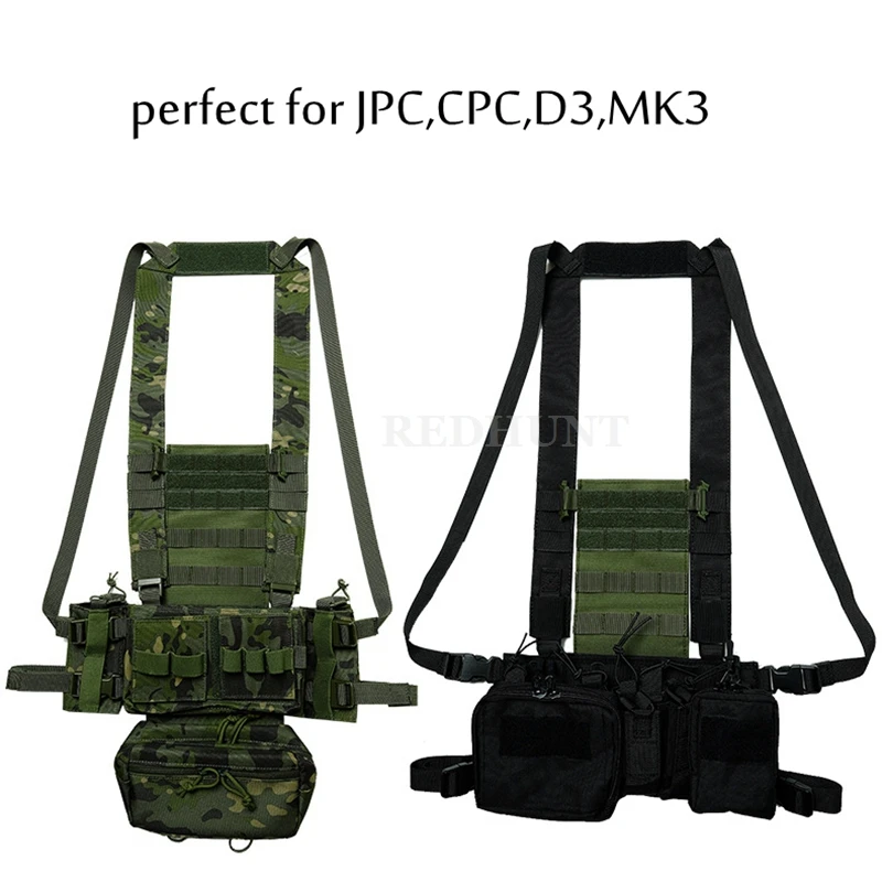 Tactical Chest Rig Front Panel MOLLE Vest Platform Modular Airsoft Hunting Vest Accessory for MK3 MK4 D3 JPC CPC