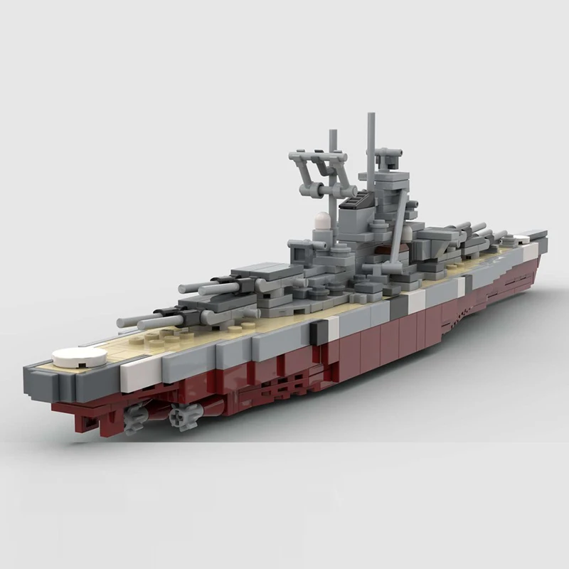 legendary WWII KMS Bismarck WW2 1:700 navy era ship bricks battleship naval blocks warship scale building german military moc