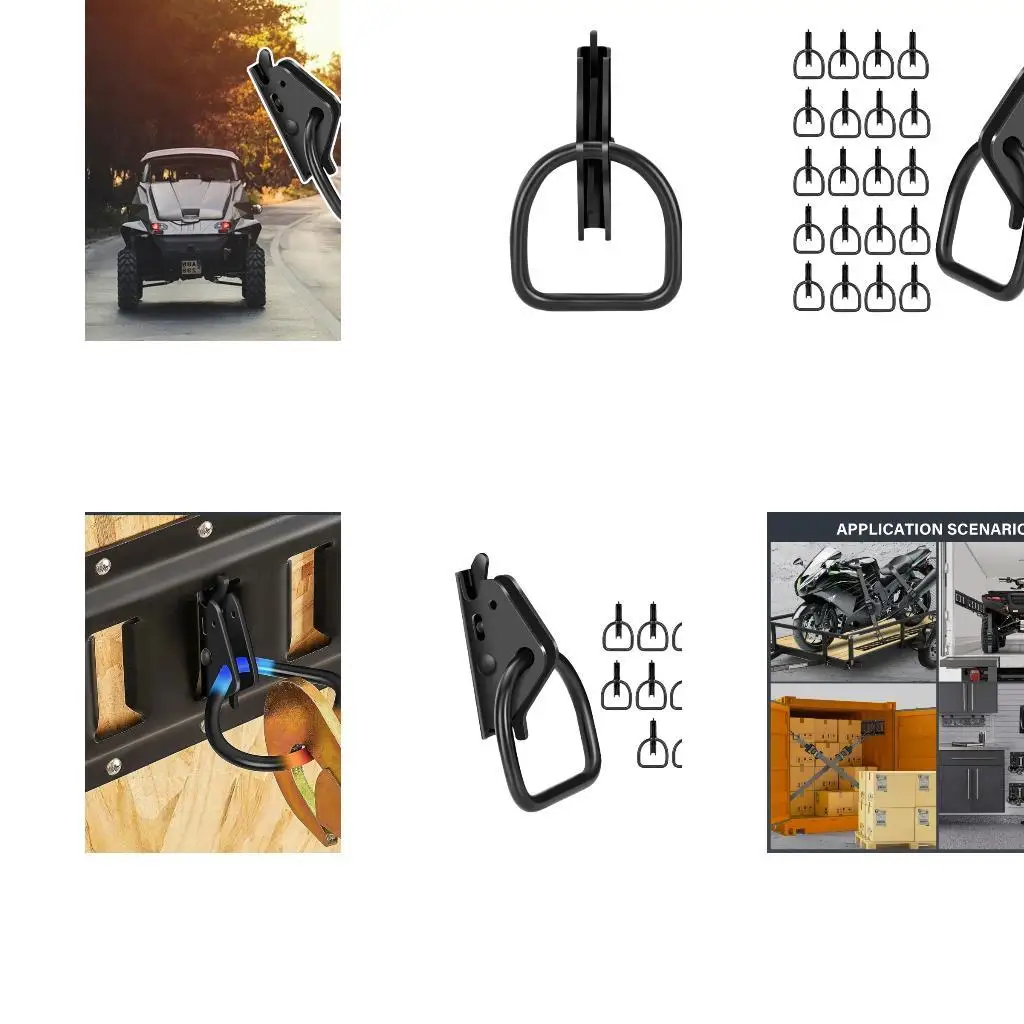 E Track D Rings Tie Down Anchors Metal E Track System Accessories Easy Installation Anchors for Secure Bikes in Trailer