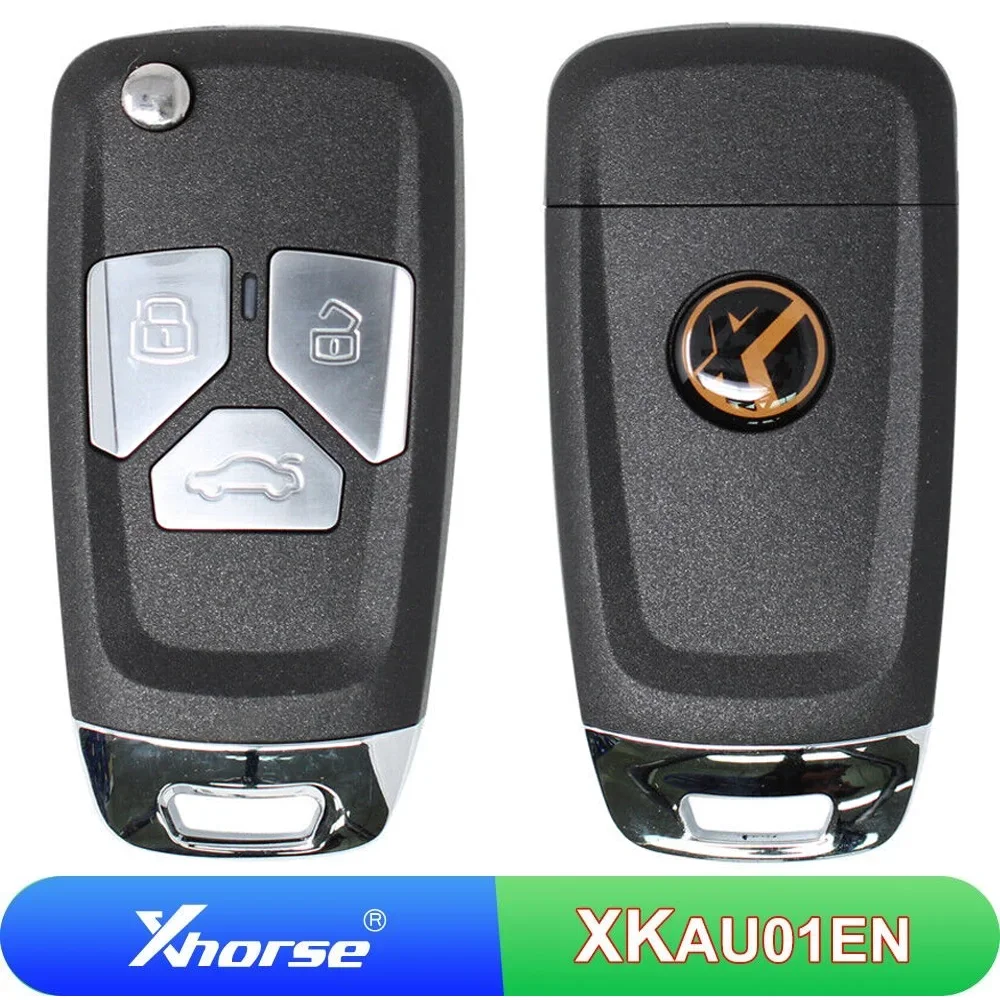 5/10 Pcs XKAU01EN Xhorse XK Wired Remote Replace Car Key VVDI 3 Buttons Universal Auto Flip Remote Control For Audi