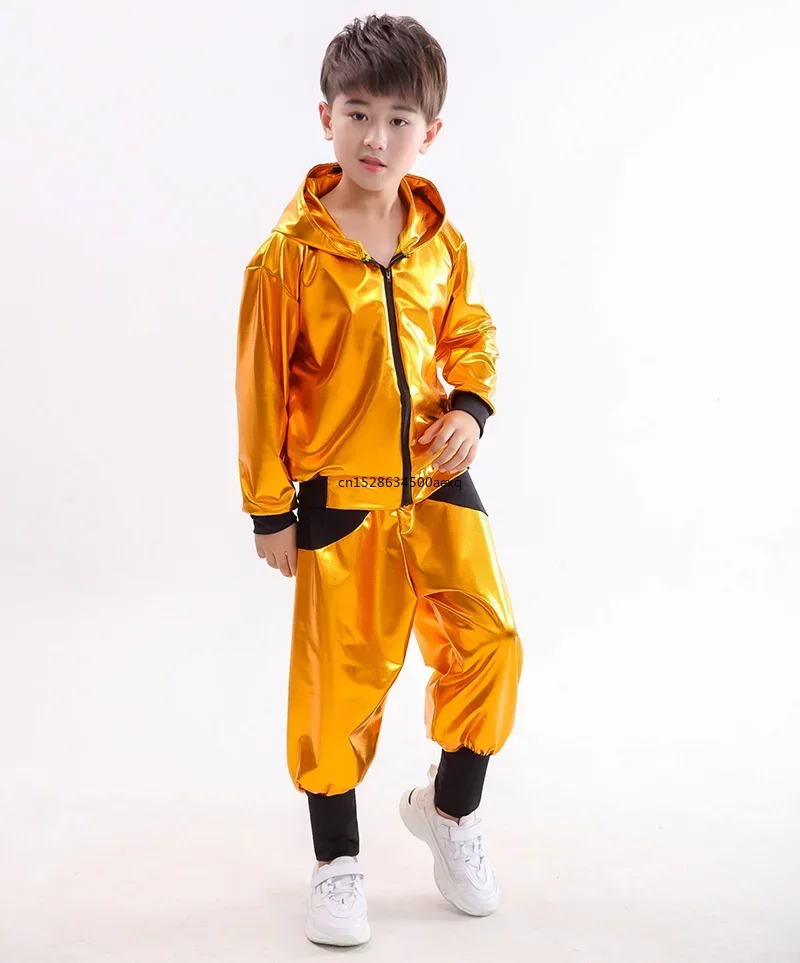 Children's suit boy's autumn  handsome performance suit girl's Jazz Dance sports meet suit fashion dance costume