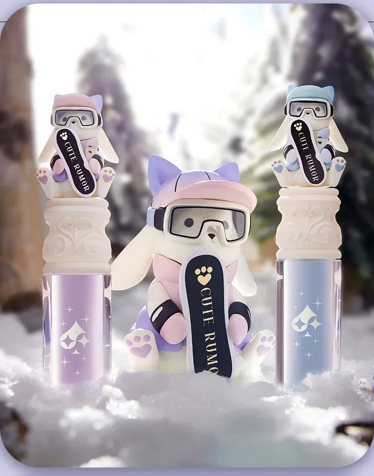 CUTE RUMOR Ski Bunny Lip Care Serum Honey Overlay Lip Glaze Lip Oil Geschenkset Feuchtigkeitsspendender Lipgloss Damen Beauty Makeup