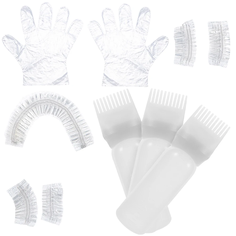 

1 комплект, набор для окрашивания с аппликатором, бутылочка, перчатки, корневая расческа для отбеливания темных волос, набор инструментов для домашнего салона «сделай сам», набор инструментов для укладки волос