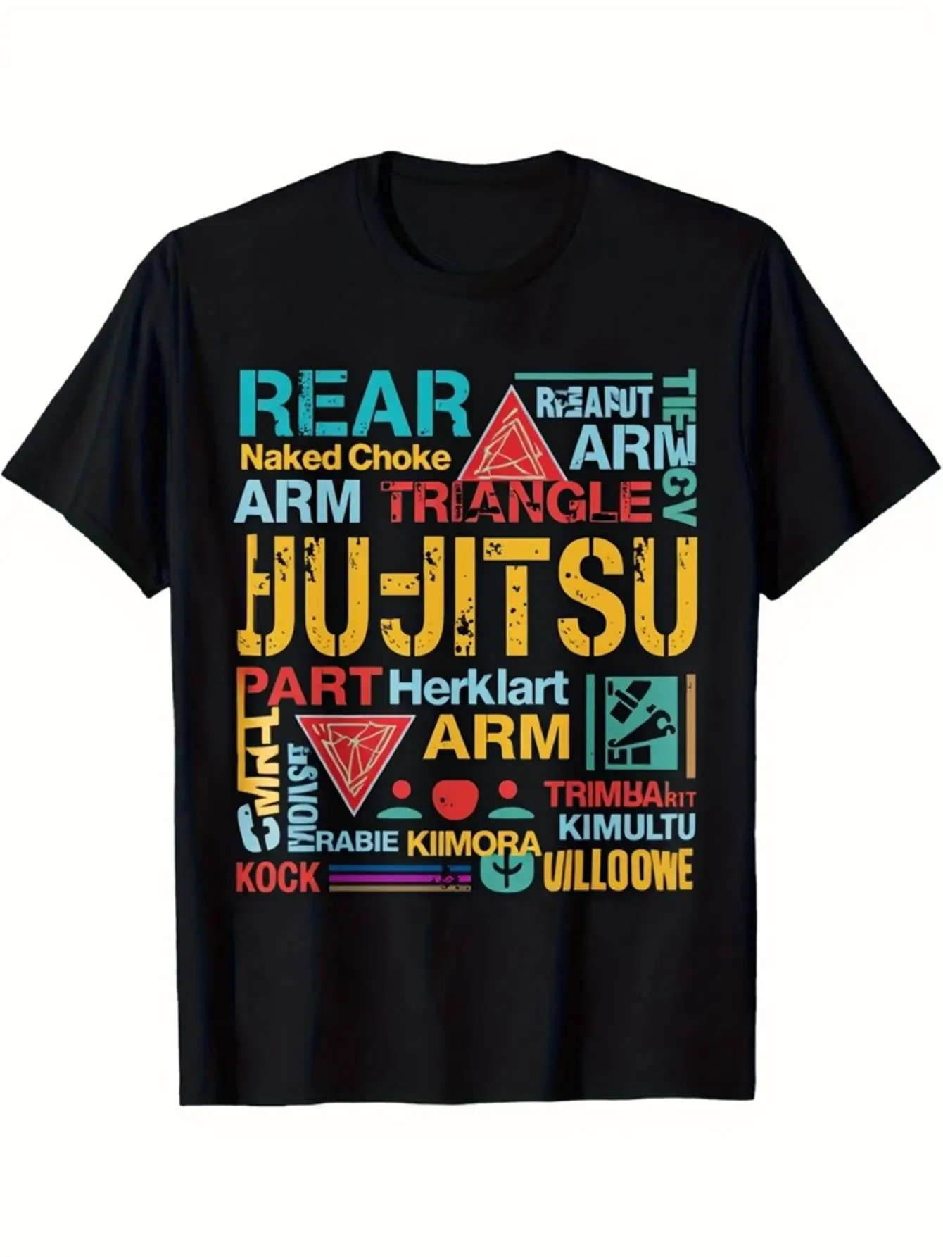 Brazilian Jiu-Jitsu Rear Naked Choke Arm MMA Martial Arts T-Shirt 100% Cotton O-Neck Short Sleeve Summer Casual Mens T-shirt