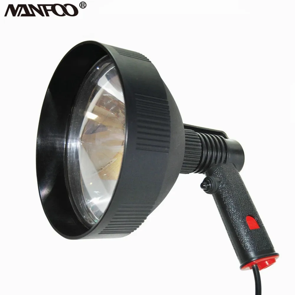 Powerful 100W Halogen Hunting Spotlight 1000LM 150MM/175MM/240MM Spot or Flood Beam Professional Hunting Lamp With Female Plug