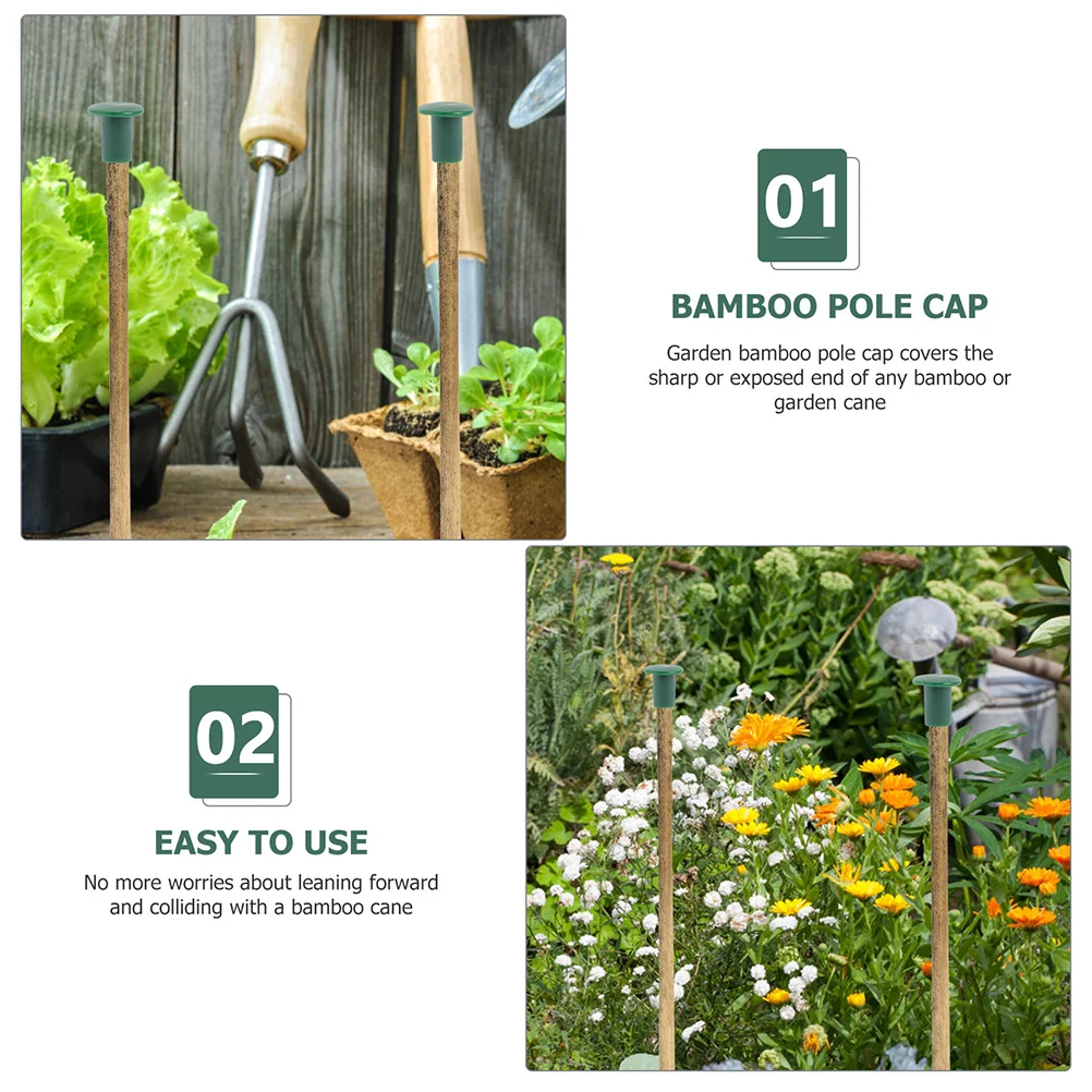 48 قطعة من البلاستيك قصب توبر خفيفة الوزن غطاء قضيب الحديقة لمزرعة الكرمة دعم القطب حماية غطاء الزاوية سياج قصب توبر