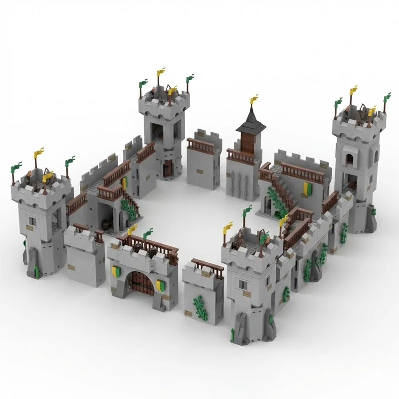 

Модель-конструктор Rings Movie MOC: Двуствольный камень, Врата Королей, Стражи, Древняя Фантазийная Долина, Пейзаж