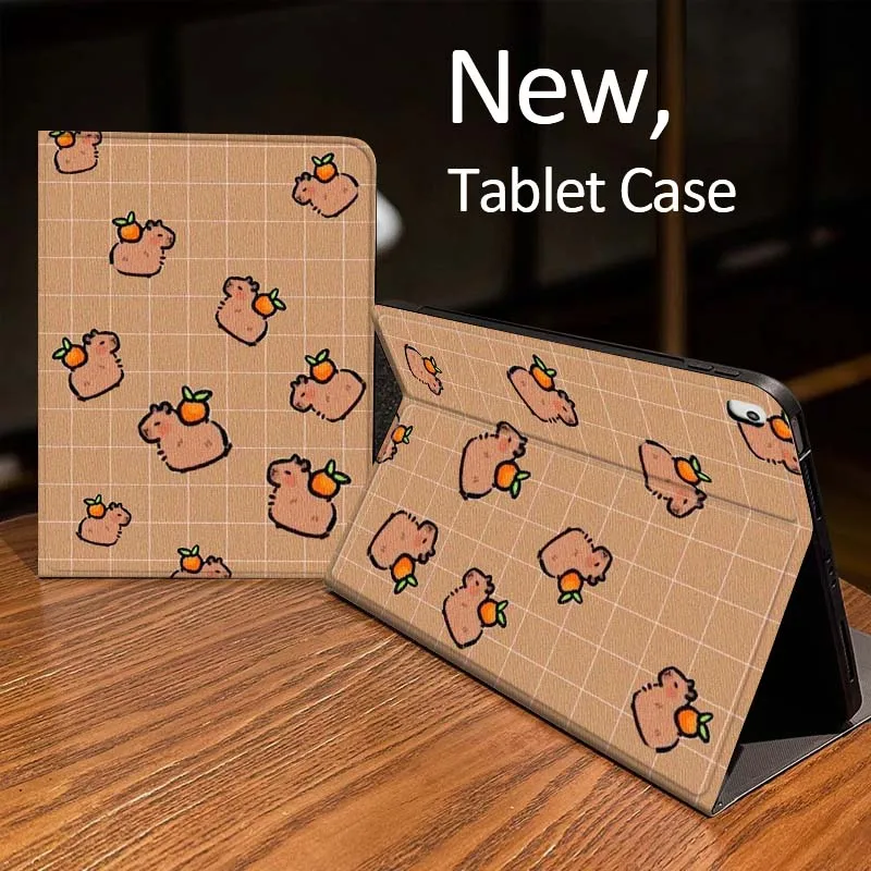 

Cartoon Capybara Duck Carrot For iPad Pro mini Air 1 2 4 3 5 6 7 8gen 9gen 11 M2 M3 M4 6th 7th 10th 11th Gen 2025 Tablet Case